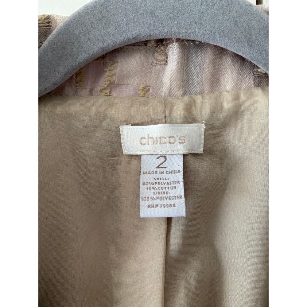 Chico's Women's Size 2 Patterned Jacket - Picture 5 of 9